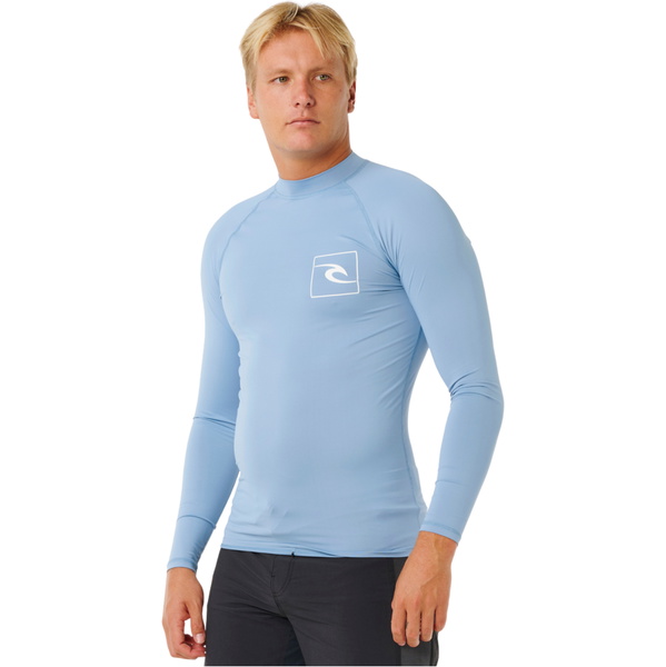 2026 Rip Curl M&auml;nner Streamline UPF Langarm-Lycra-Weste 171MRV - Faded Denim